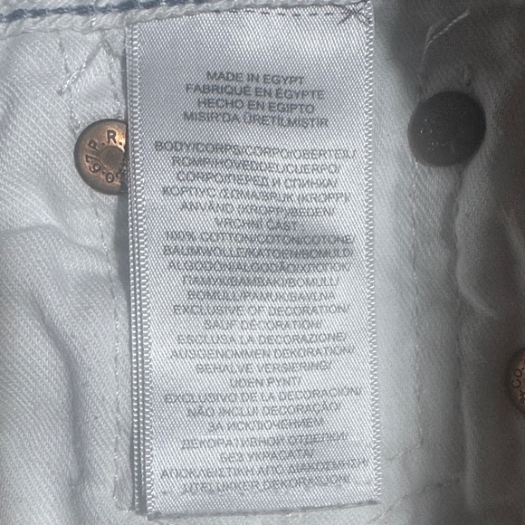 Polo by Ralph Lauren White Jean Shorts with Logo - Kids Size 7 - Picture 8 of 9